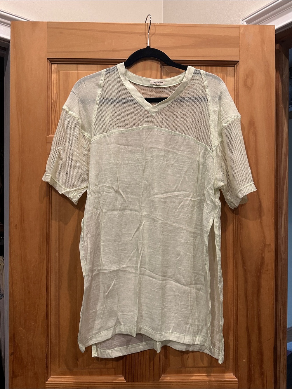 silence + noise Pale Mint Short Sleeve V-Neck Tee
